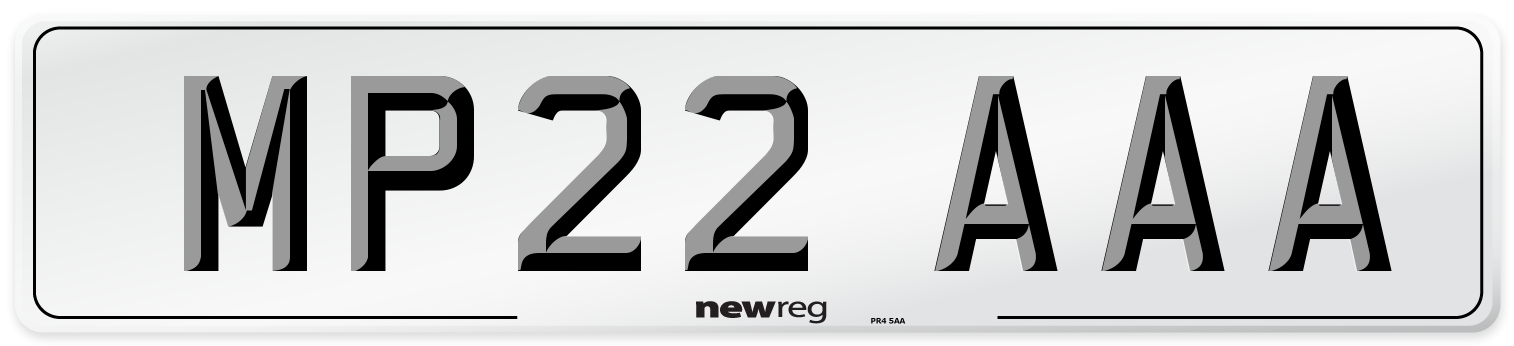 MP22 AAA Number Plate from New Reg